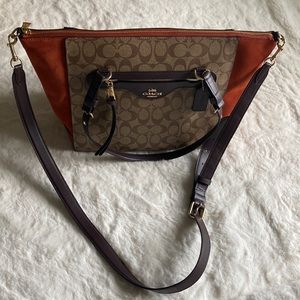 Coach Kleo Carryall Signature Suede & Canvas, NWT